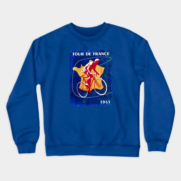 Tour de France Crewneck Sweatshirt by Midcenturydave